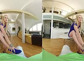 Czech VR 373 features mesmerizing blonde girlfriend riding cock in lingerie missionary cowgirl doggystyle