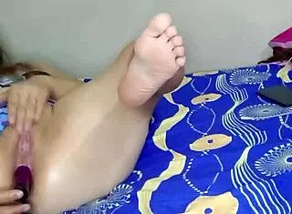 Blonde Big Ass Latina Gets Anal Masturbation with Pussy Licking and Creampie in Reality