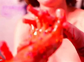 Making Her Feet Totally Messy With Spitting And Licking In Femdom Lesbian Session Featuring Blonde And Brunette