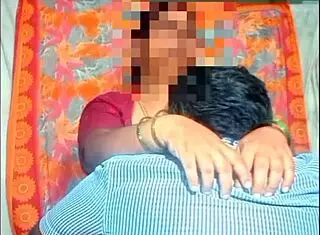 Indian teacher and cute brunette student kiss passionately before outdoor blowjob and doggystyle fucking in dorm