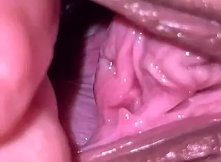 Jerking Off at Night While Looking at Cute Brunette's Narrow Ass and Petite Skinny Holes in Homemade Video