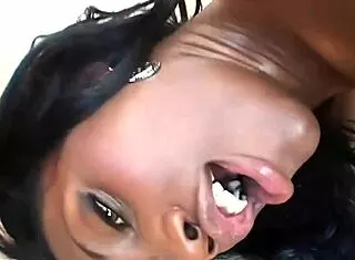 Threesome anal gaping with black milf Nyomi Banxxx