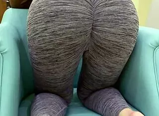 the teen babe started teasing her sugar daddy with sexy yoga poses in leggings after workout