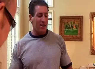 Knock at the door led to steamy anal sex with my big fake tits