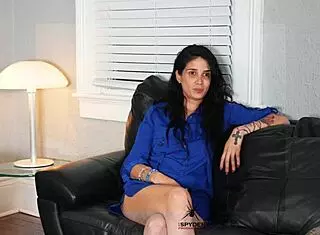 Hey, check out this cute sexy latina babe Jazmin with big natural tits getting to know her in a curvy casting interview pov style