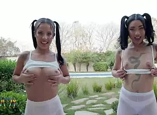 P-sluts vol 60 features Eva Perez and Elisa Santos taking Husky Blanco's big black cock for anal puk3 milk enemas, wiped cream, and chocolates in gaping cowgirl and missionary action.