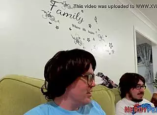 I tricked this British newbie into her first facial cumshot