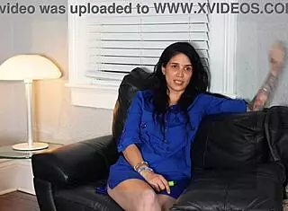 Hey, check out this cute sexy latina babe Jazmin with big natural tits getting to know her in a curvy casting interview pov style