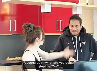 hey burglar, if you steal my tv i'll fuck you hard on the desk?