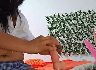 Dirty latina gives sexology classes with big cock flashing and cute homemade interview action