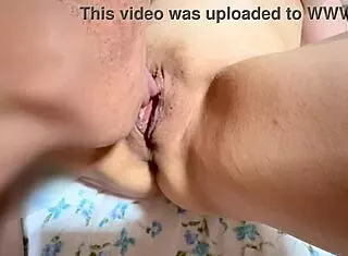 did you know this amateur pink pussy is just 128 days after losing virginity? it's shaved and wet from close-up licking action.