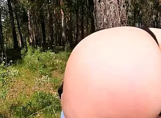 Fucking that big ass milf cristall gloss outdoors until a public cumshot explodes.