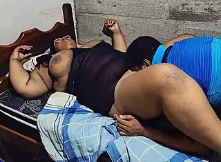 half-sister rests after party and ends up with half-brother's intense encounter and mouth covered in mess