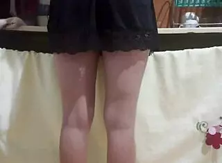 I hired this maid and she's hotter in person with those tight shorts making me excited in the kitchen. Her big ass and redhead look drive the bdsm fetish wild.