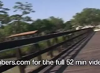 Coed Cutie Bares Her Big Natural Tits In A Public Park