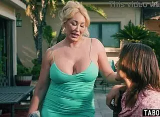 Insecure Stepmom MILF Helped by Her Bestie and Their Two Stepsons in Taboo 4some Fucking and Blowjob