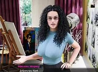 Milf deepthroats big cock in beach sex gameplay