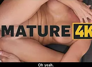 Hot mature blonde feels lonely until her young 18+ neighbor with impressive size visits for company after a quick lap dance on the sofa.