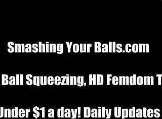 Hey, we're two hot milfs ready to kick and bust your tiny balls hard