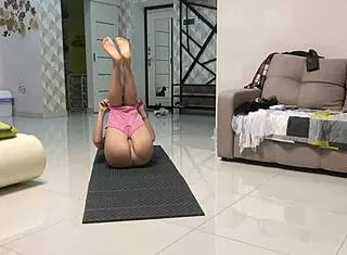 Angie Elif Hot Small Tits Brunette Fingers Tight Pussy Solo In Bedroom After Yoga Session