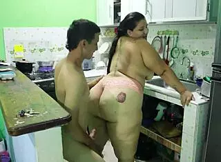 Latina Fucks Her Girlfriend's Sister In The Kitchen