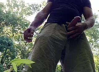 Whoa, public jerkoff at the park with my big cock, cum shot everywhere 😱 hope no one spotted me!