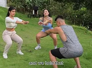 Intense workout turns into sensual sex session with tattooed latina dilan clavijo part 1