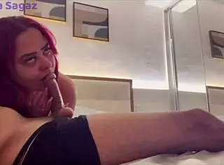 Amateur blonde with big ass and natural tits rides big cock leaving pussy soaked