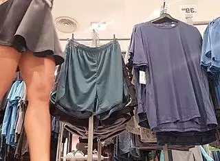 Oh man, this super hot blonde is just pounding her tight ass with toys in the shopping mall fitting room... what a wild slut!