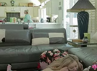 rome takes turns stretching bunny and kaylas tight holes with big cock in lingerie threesome