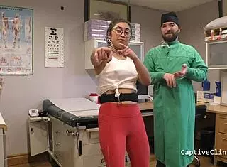 i'm jasmine rose the nurse giving a pov footjob and face fucking in fishnets with choking