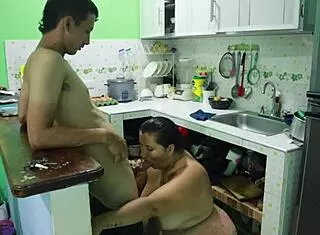 Latina Fucks Her Girlfriend's Sister In The Kitchen