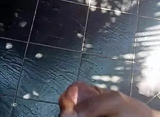 just casually stroking my cock outdoors in the open air