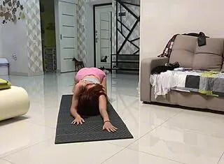 Angie Elif Hot Small Tits Brunette Fingers Tight Pussy Solo In Bedroom After Yoga Session