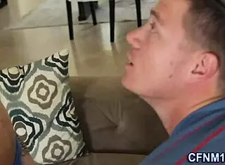 clothed amateur teen gets pounded by big monster cock in cfnm handjob facial reality high definition scene