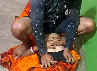 Indian first night beautiful couple hard fucking with curvy bodybuilder. Gaping pussy and face fucking in muscular workout style!