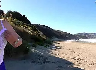 Kiwi Trashy Milf Forced To Walk In See Through Clothes At Beach Before Public Creampie Fuck