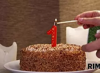 Hey, guy gets amazing rimjob and blowjob from babe on first anniversary holiday