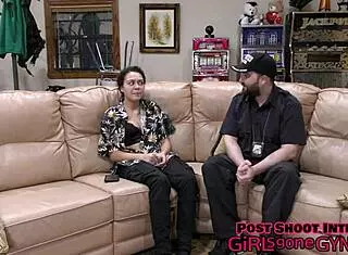 Neighbor Mara Luv Explores First Gyno Exam With Pierced Nipples And Anal Fingering In Latex Gloves