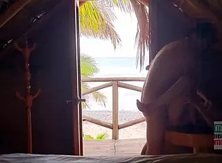 Young 18+ Mexican Slut Fucked Publicly On Beach