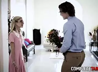 Petite Blonde Teen Facialized In High Definition Scene