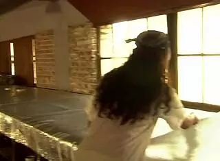 Carman gets afternoon interracial fuck with big cock leaving cum on her shaved tongue