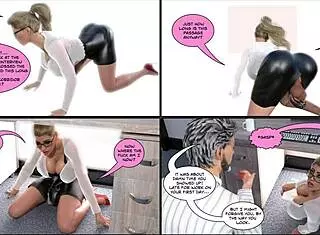 The New Secretary Reveals Bold Crossdressing Transsexual Desires in Office Encounter