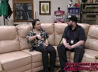 Neighbor Mara Luv Explores First Gyno Exam With Pierced Nipples And Anal Fingering In Latex Gloves