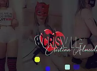 TRAILER My First DP - Stretched in Front of Cuckold Husband Cristina Almeida!