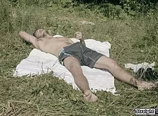 Redhead still craves more after lake creature licks her wet pussy in outdoor fantasy