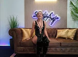 German femdom commands humiliating jerk off to ruined orgasm