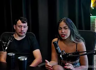 Oh My God! Best Moments From Casal Kaliente Preliminares Podcast With Bia Hot - Part 3 On Sheer Red