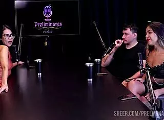 Oh My God! Best Moments From Casal Kaliente Preliminares Podcast With Bia Hot - Part 3 On Sheer Red