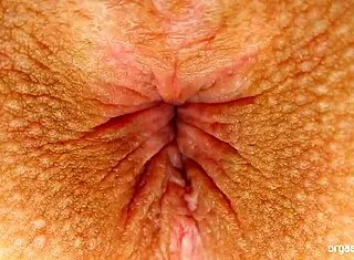 pulsating orgasm with anal contractions in close up asshole view